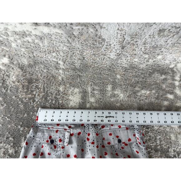 Tulle Sz XS Silver Metallic Floral Poppy Print Mini Skirt Preppy - Picture 4 of 9